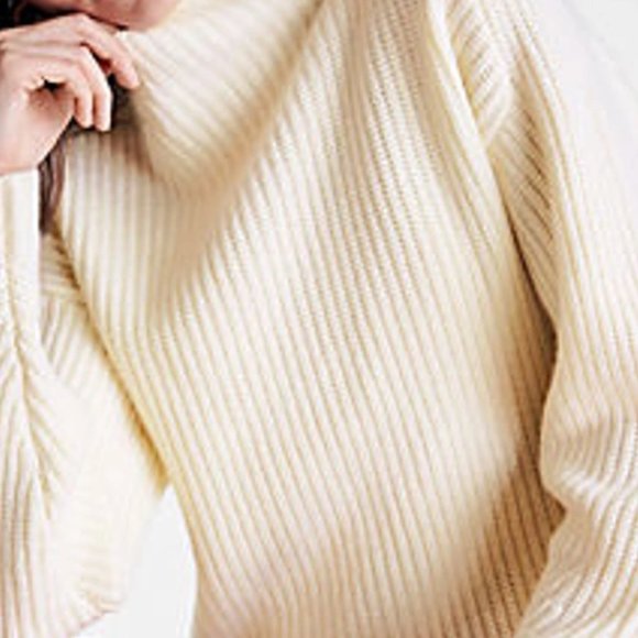 NWT XS/S - Ann Taylor Ribbed Cashmere Turtleneck Sweater - Vintage Cream,New Products : American Fashion Style Bags On Sale